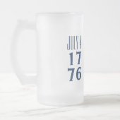 1776年7月4日アメリカ花火アメリカ独立記念日 フロストグラスビールジョッキ (左)