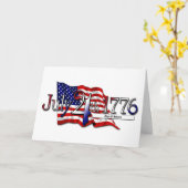 1776年7月4日スターズ&ストライプ カード (黄色い花)