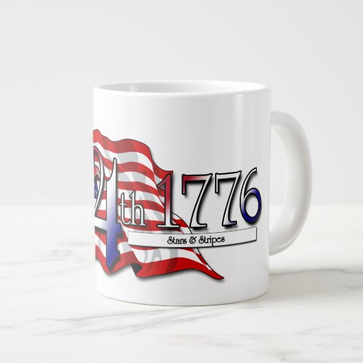 1776年7月4日スターズ&ストライプ ジャンボコーヒーマグカップ (正面右)