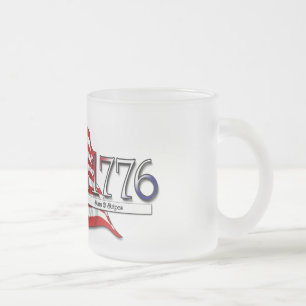 1776年7月4日スターズ&ストライプ フロストグラスマグカップ