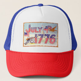 1776年7月4日トラッカーハット キャップ