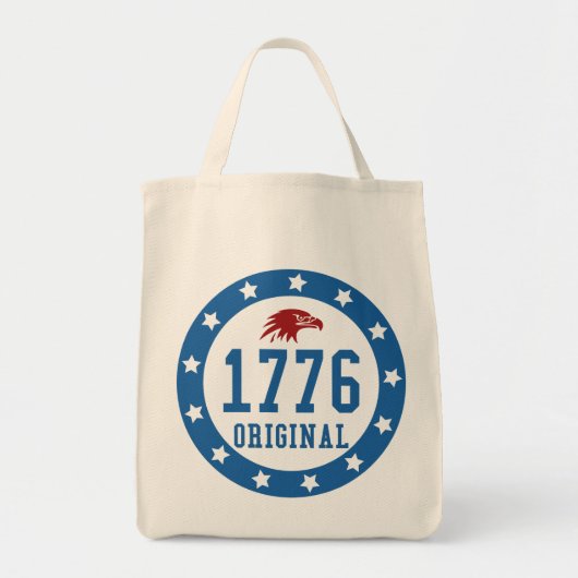 1776年7月4日バッジ トートバッグ (正面)