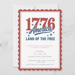 1776年7月4日パーティー 招待状
