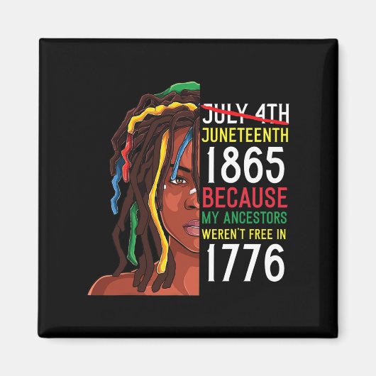 1776年7月4日ブラック マグネット (正面)