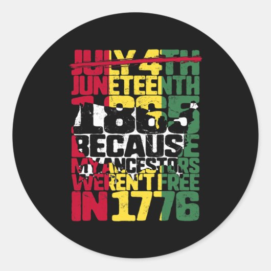 1776年7月4日ブラック ラウンドシール (正面)