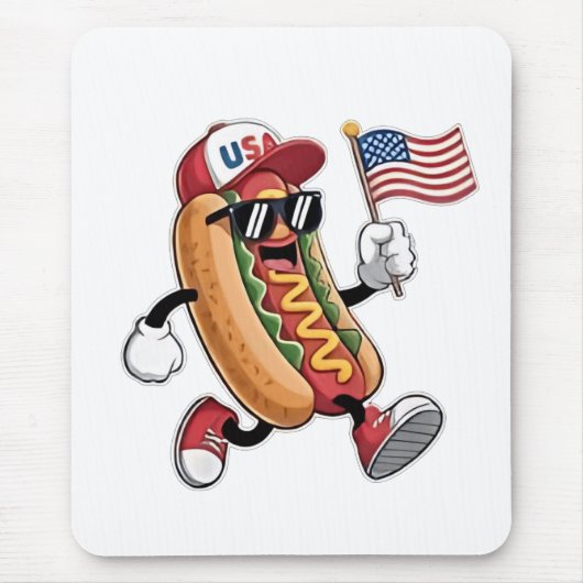 1776年7月4日ホットドッグ米国独立協会 マウスパッド (正面)