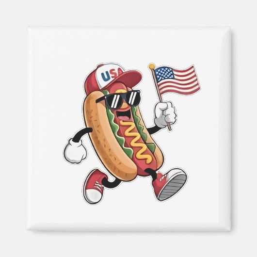 1776年7月4日ホットドッグ米国独立協会 マグネット (正面)