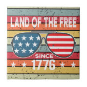 1776年7月4日ヴィンテージ タイル (正面)