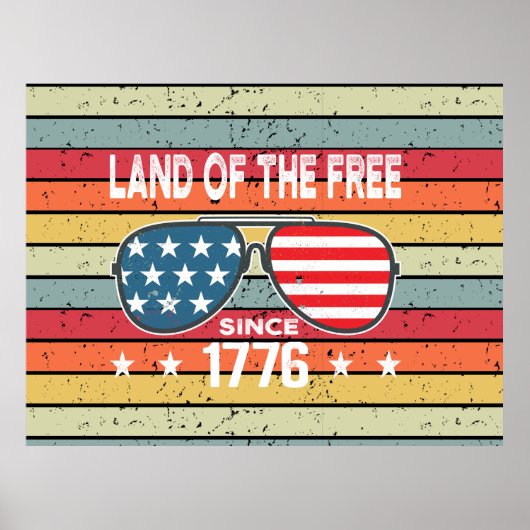 1776年7月4日ヴィンテージ ポスター (正面)