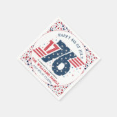 1776年7月4日独立記念日パーティー スタンダードカクテルナプキン (角)