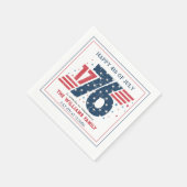 1776年7月4日独立記念日パーティー スタンダードカクテルナプキン (角)