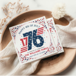 1776年7月4日独立記念日パーティー スタンダードカクテルナプキン