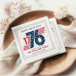 1776年7月4日独立記念日パーティー スタンダードカクテルナプキン