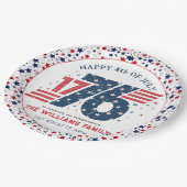 1776年7月4日独立記念日パーティー ペーパープレート (アングル)