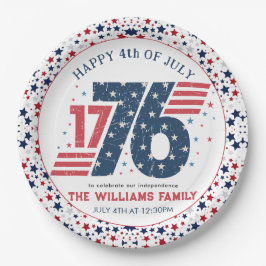 1776年7月4日独立記念日パーティー ペーパープレート