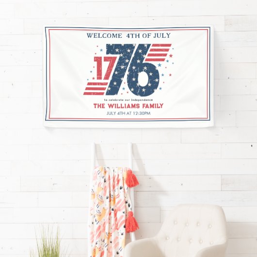 1776年7月4日独立記念日パーティー 横断幕 (インサイチュ)