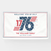 1776年7月4日独立記念日パーティー 横断幕 (横)