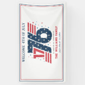 1776年7月4日独立記念日パーティー 横断幕 (縦)