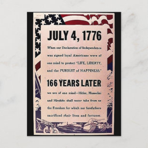 1776年7月4日 ポストカード