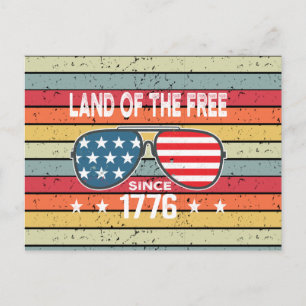1776年7月4日 独立記念日 ヴィンテージ・サンセット ポストカード