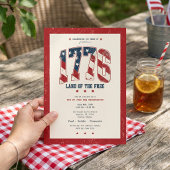 1776年7月4日 独立記念日 BBQパーティー 招待状