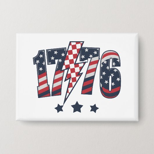 1776年7月4日 缶バッジ (正面)