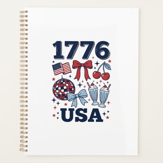 1776年 アメリカ愛国クケッタベクター デザイン_1 プランナー手帳 (正面)