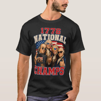 1776年 全米チャンピオン 笑える愛国 アメリカ Tシャツ