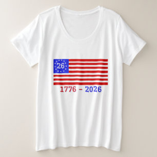1776年~2026年5月16日 プラスサイズTシャツ
