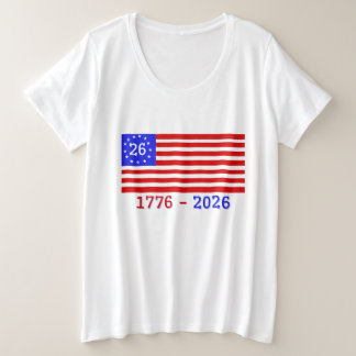 1776年~2026年5月16日 プラスサイズTシャツ