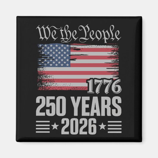 1776年~2026年 250周年 誕生日 7月4日 マグネット (正面)