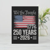 1776年~2026年 250周年 誕生日 7月4日 招待状 (スタンド正面)
