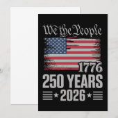 1776年~2026年 250周年 誕生日 7月4日 招待状 (正面/裏面)