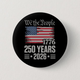 1776年～2026年 250周年 誕生日 7月4日 缶バッジ