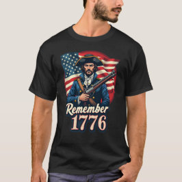 1776愛国兵Tシャツを思い出男性へす Tシャツ