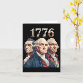 1776愛国建国の父祖の歴史芸術ティー カード (黄色い花)