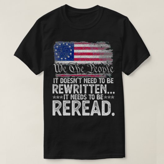 1776我々は7月のアメリカ人のBetsy Ross 4th Tシャツ (デザイン正面)