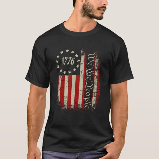 1776我々愛国的なアメリカ憲法 Tシャツ (正面)