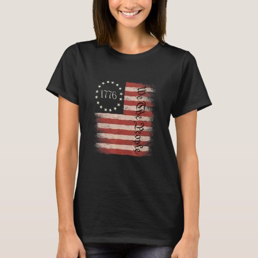 1776我々愛国的なアメリカ憲法 Tシャツ (正面)