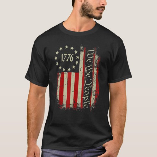 1776我々愛国的なアメリカ憲法 Tシャツ (正面)