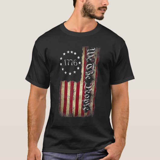 1776我々愛国的なアメリカ憲法 Tシャツ (正面)