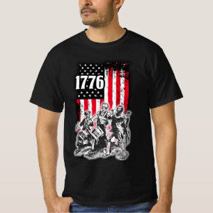 1776旗76ミュージシャンTの霊の像 – Tシャツ