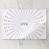 1776星赤白青花火おもしろいランチョンマット ペーパーパッド (折り畳み)
