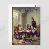 1776書年の独立宣言 ポストカード (正面/裏面)