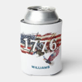 1776独立記念日アメリカ国旗はげ鷲 缶クーラー (缶正面)