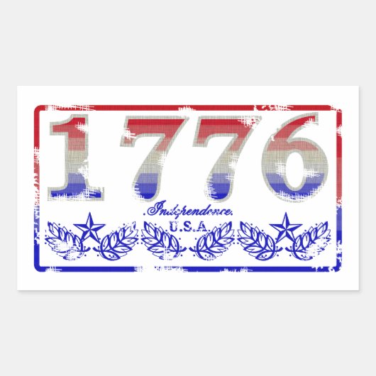 1776独立論 長方形シール (正面)
