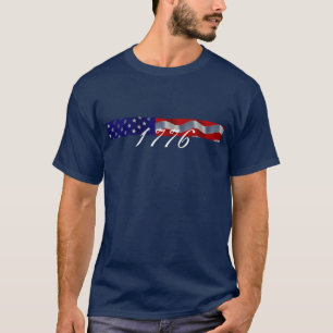 1776米国の旗のワイシャツ Tシャツ