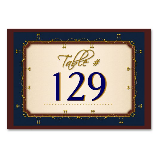 1776結婚のコレクション（表の番号） テーブルナンバー (正面)