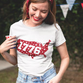 1776統一された州7月4日ユニセックス Tシャツ