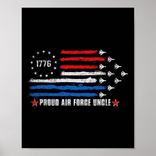 1776誇りを持った年7月4日アメリカ合衆国空軍の叔父 ポスター (正面)
